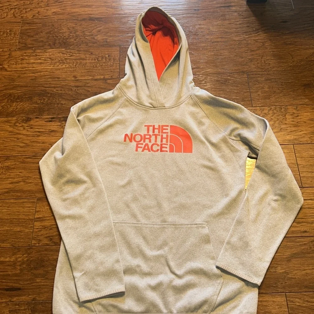 The North Face Women's Grey and Red Hoodie Large - Picture 6 of 11
